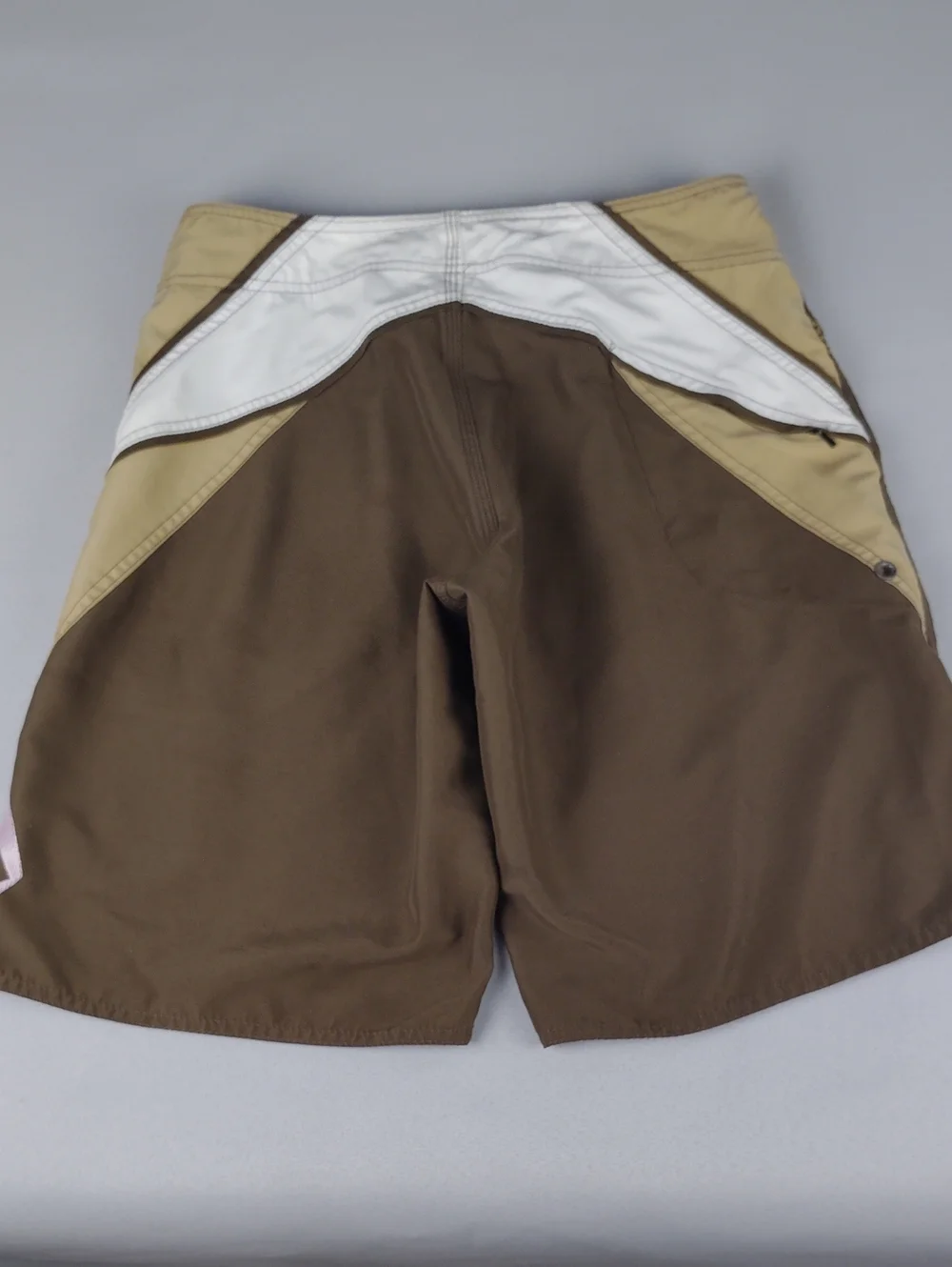 Volcom Brown Boardshorts with Yellow Graphic Accents